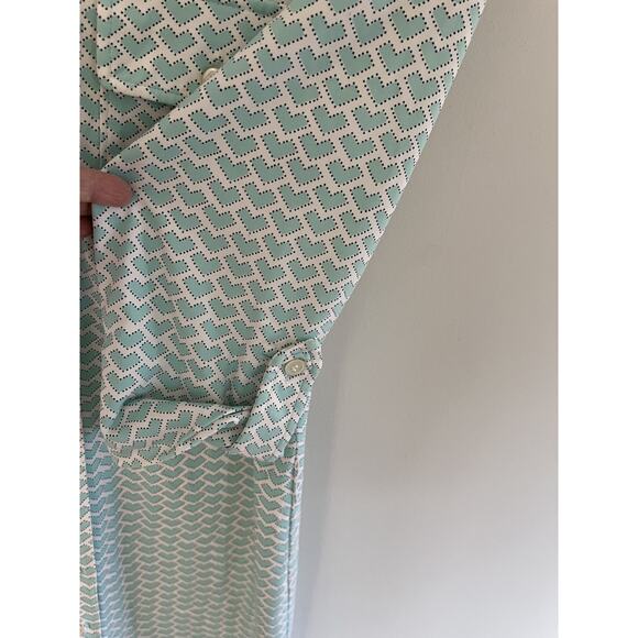 J McLauglin Womens Shirtdress Aqua XS Nylon Career Travel Preppy Packable - Picture 6 of 7